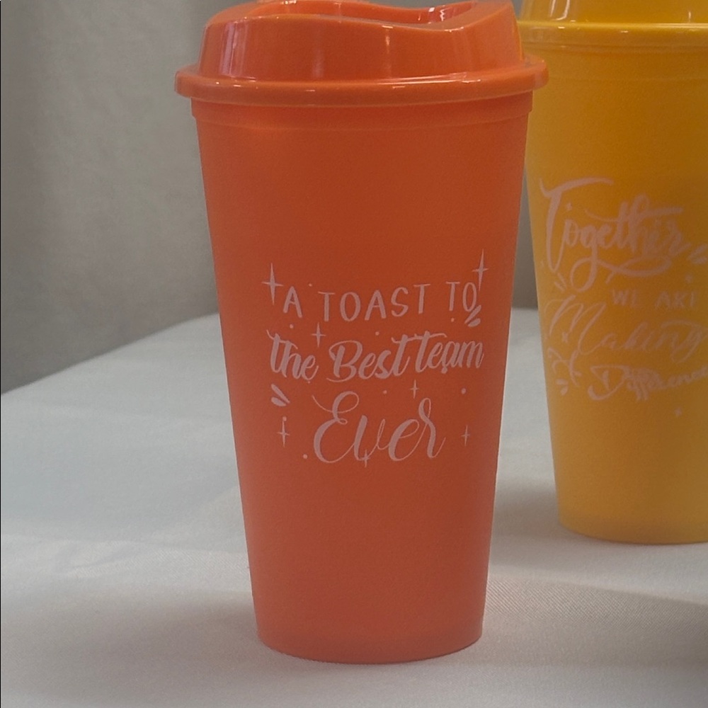 NEW ‘Team Spirit’ Set of 5 Travel Cups for Coworkers - Picture 4 of 7